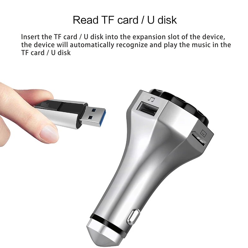 Nulaxy FM передатчик Bluetooth модулятор Hands-free Автомобильный MP3-плеер Поддержка