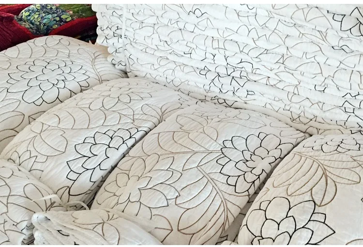 Бесплатная доставка хлопок европейский стиль вышивка лоскутное одеяло с