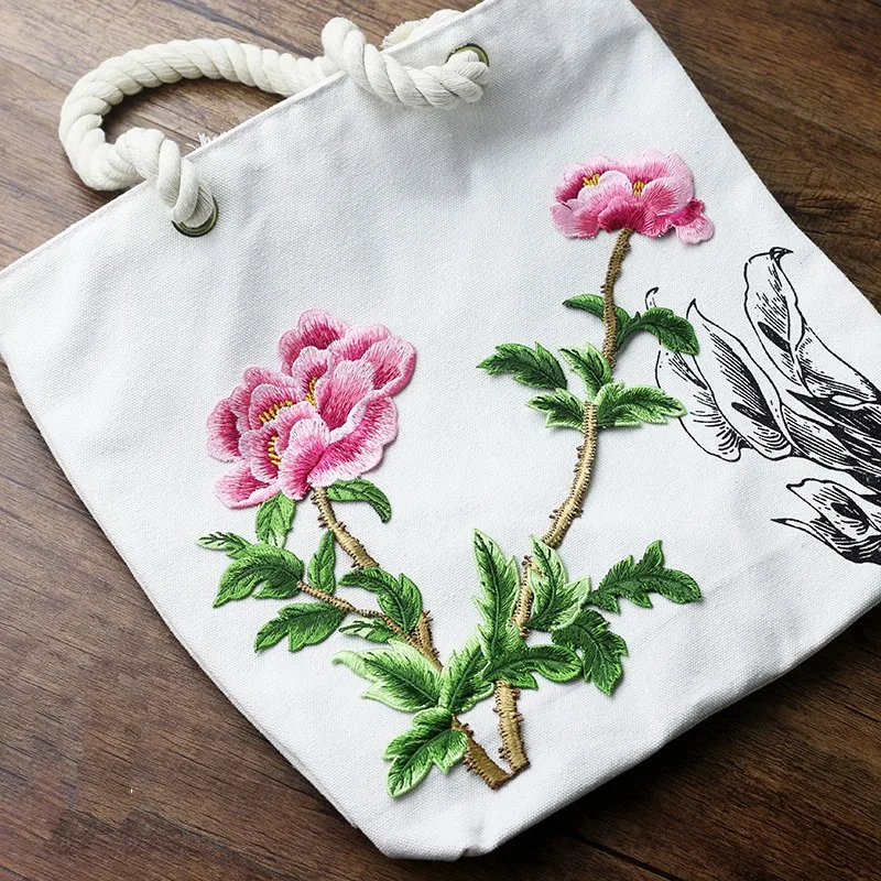 

bigsize Flower Embroidered Applique patches for clothing sewing women skirt fabric patch garment Accessories Diy decoration