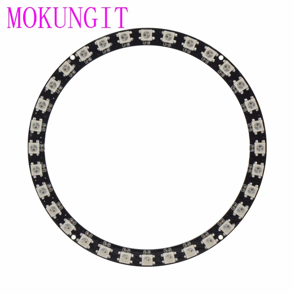 Mokungit WS2812B SK6812 кольцо 32 кольца Bit для RGB Светодиодное 5050 встроенный драйвер ленты