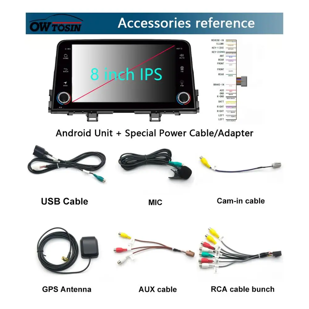 1280*720 8 &quotIPS 8Core 4 + 64G Android 9 0 автомобильный мультимедийный плеер GPS Радио стерео для