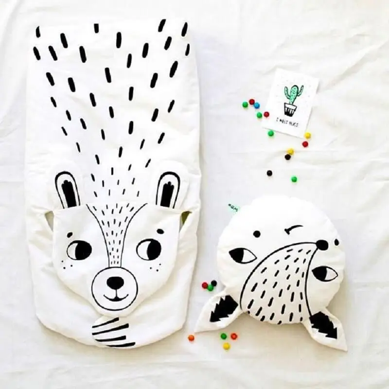 Новый INS Модный ребенок детский игровой коврик енот медведь одеяло тигр дети