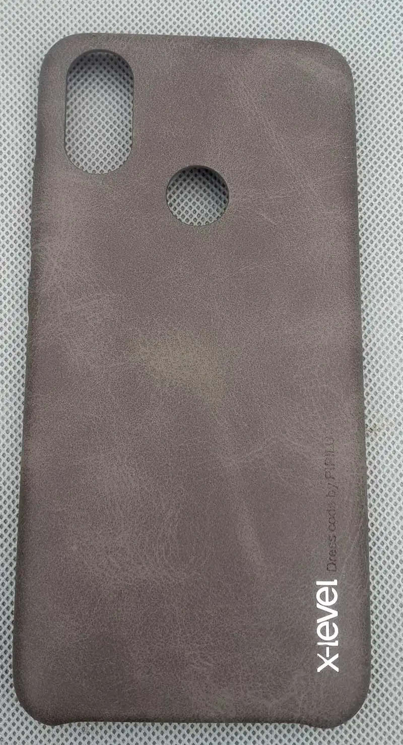 X-крышка с уровнем чехол для Xiaomi Redmi Note 6 Pro Note5 Ретро Винтаж X уровень матовая кожа задняя защитная оболочка - Цвет: Dark coffee
