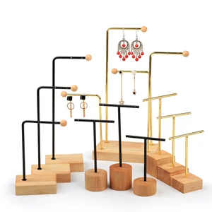 Подставка-гвоздик из кованого железа, витрина из массива дерева новая серьга, подставка для хранения серег, реквизит для ювелирных изделий, реквизит для стрельбы