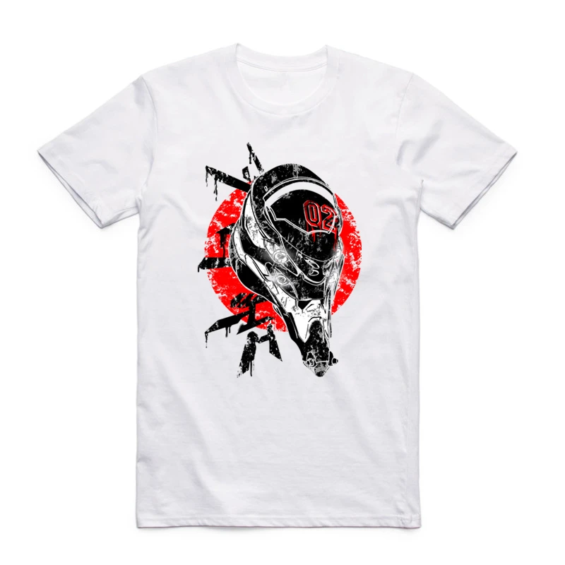 S-XXXL EVA Для мужчин печати Аска Лэнгли сорью»(Evangelion классического японского аниме футболка с коротким рукавом и О-образным вырезом homme Genesis Аска Лэнгли сорью»(Evangelion футболка - Цвет: HCP320E