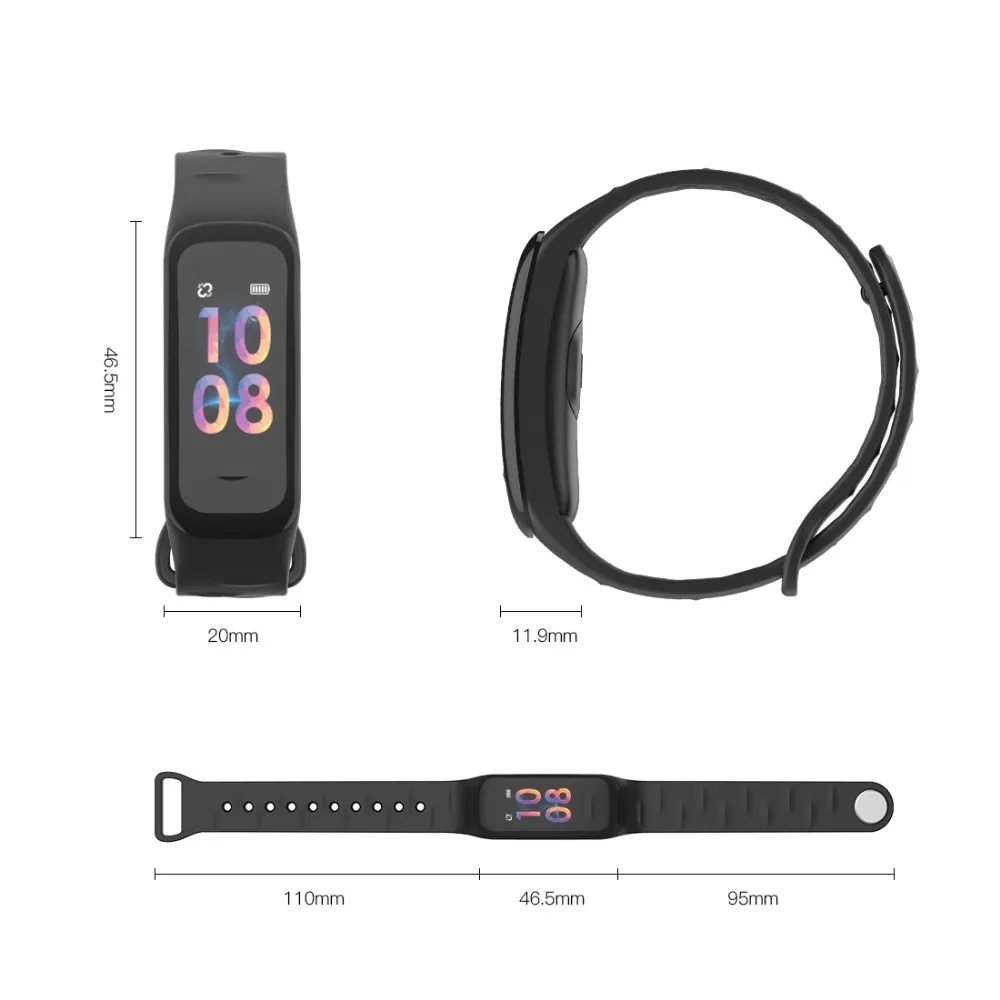 Wearpai C1Plus умный Браслет Для мужчин сердечного ритма крови Давление монитор сна