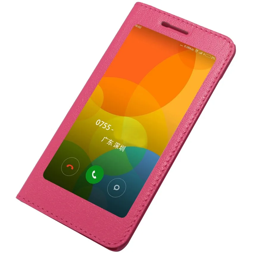 Роскошный умный чехол из натуральной кожи для Xiao mi 5 mi 5, откидной Чехол с окошком для просмотра книги, чехол для телефона - Цвет: Розовый