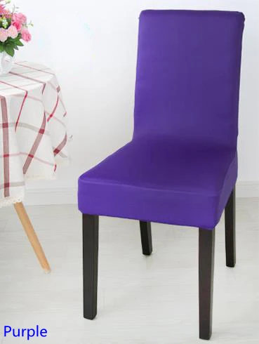 Фиолетовый цвет спандекс лайкра крышка стула подходит для квадратной задней