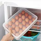 Прочный прозрачный пластиковый 24 решетки для домашней кухни ящик для хранения яиц в холодильнике контейнер держатель Полка чехол с крышкой