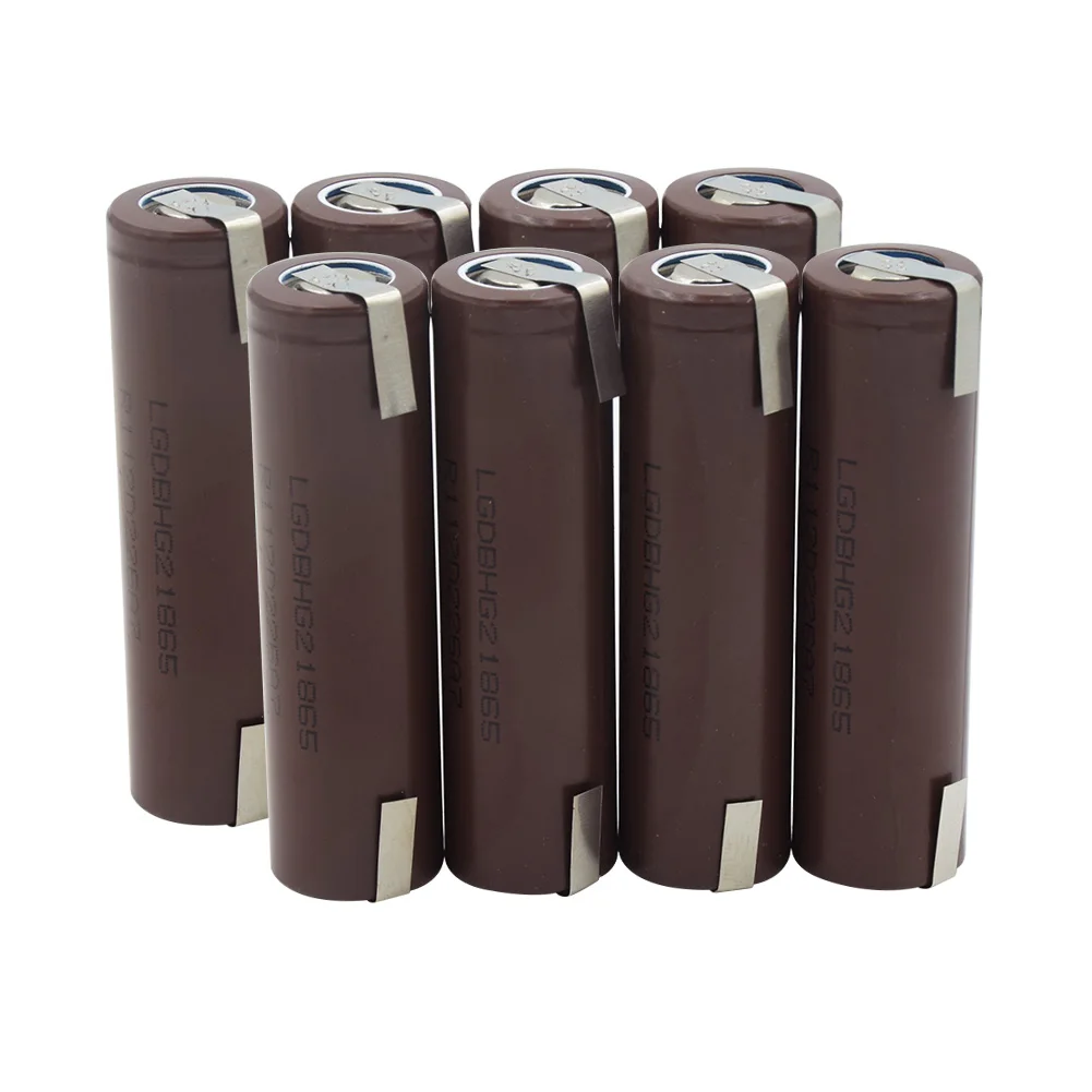 8 pieces 1/2/4/6/8/10x18650 HG2 18650 3000 мАч электронная сигарета Перезаряжаемые Батарея Мощность высокого разряда, 30A и избыточному току - Цвет: 8 pieces