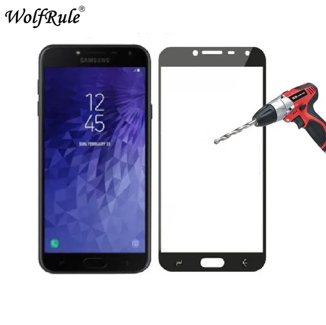 2pcs for glass samsung galaxy j4 2018 screen protector tempered glass for samsung j4 2018 glass full cover phone film j400f free global shipping