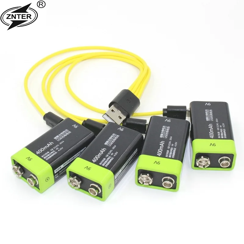 ZNTER S19 9V 400mAh USB аккумуляторная батарея Lipo RC для микрофона|Перезаряжаемые батареи| |