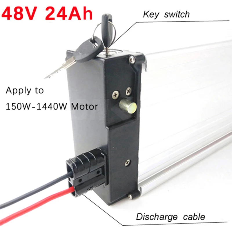 48V 24Ah 1000W 750W Electric Bike Battery E Scooter Silver Fish Lithium Ion Pack For Bicycle Motor | Спорт и развлечения