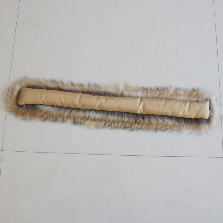 

Factory Wholesale Detachable Fur Collars / Real Raccoon Fur Trim For Hood