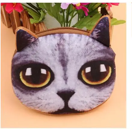 21 10 шт./лот! 3D плюшевые женские кошельки с милым рисунком кота, кошельки для монет с изображением животных для девочек, кошельков, детских кошельков, сумок на молнии - Цвет: 21