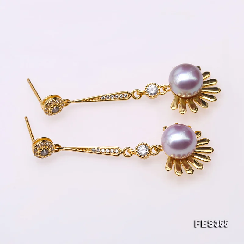 Женские серьги-гвоздики из серебра 925 пробы с натуральным жемчугом | Украшения и