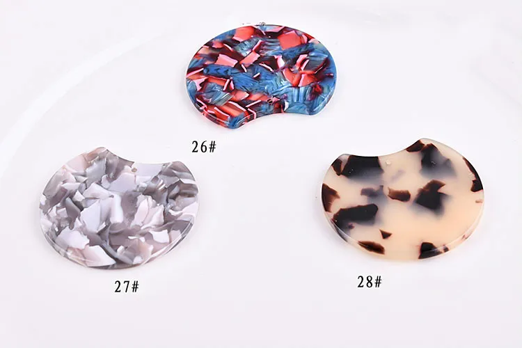 DIY accessories South Korea wind circle half round Harajuku acetate earrings pendant material | Украшения и аксессуары