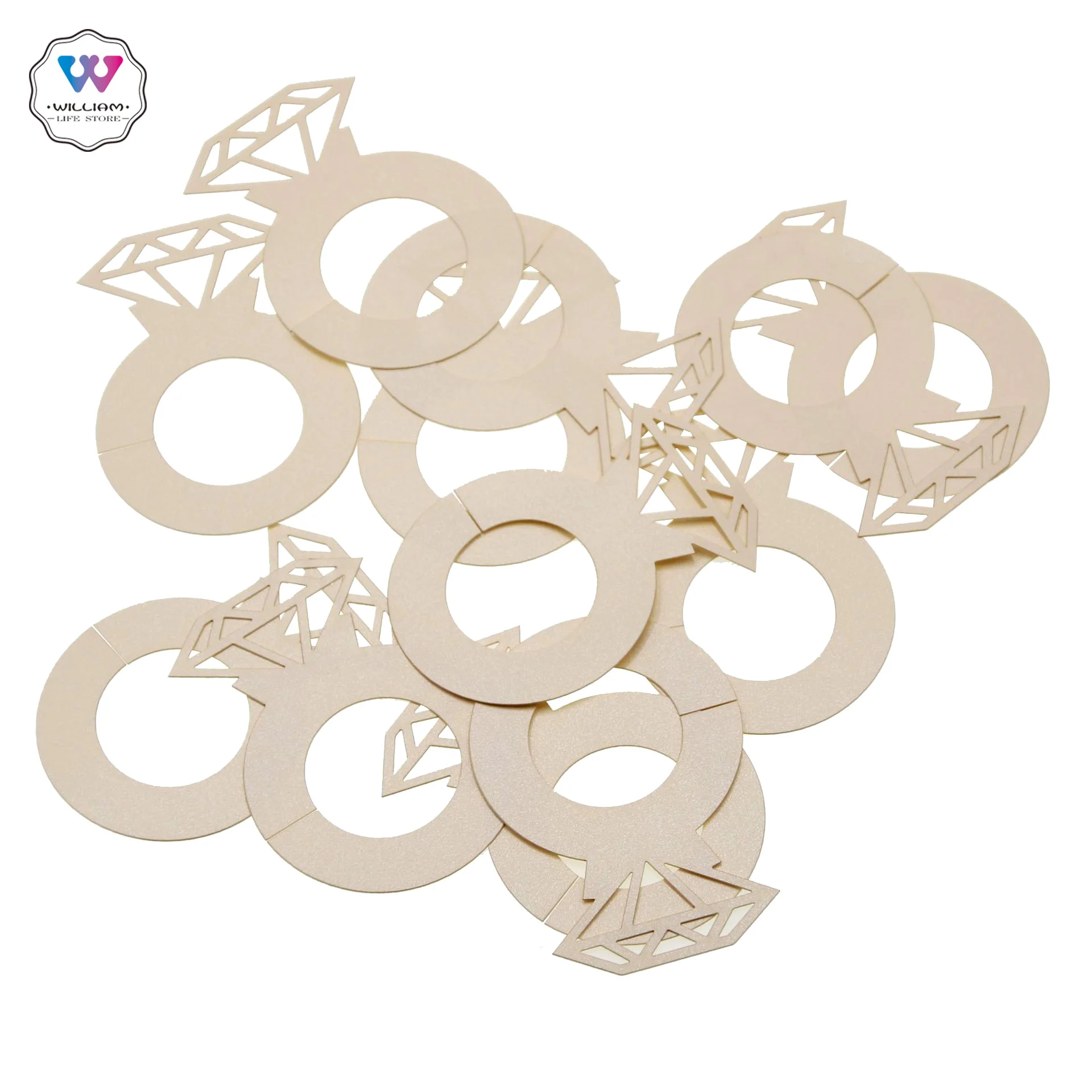 Лазерная резка бумаги 12 шт. кольцо с бриллиантами свадебные винные чашки карты