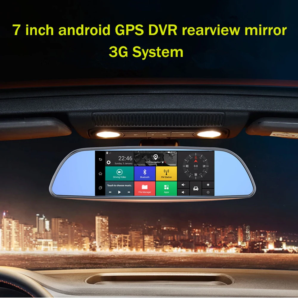 7 дюймов Android Автомобильный видеорегистратор GPS навигация с 3G WIFI Bluetooth MP5 сенсорный