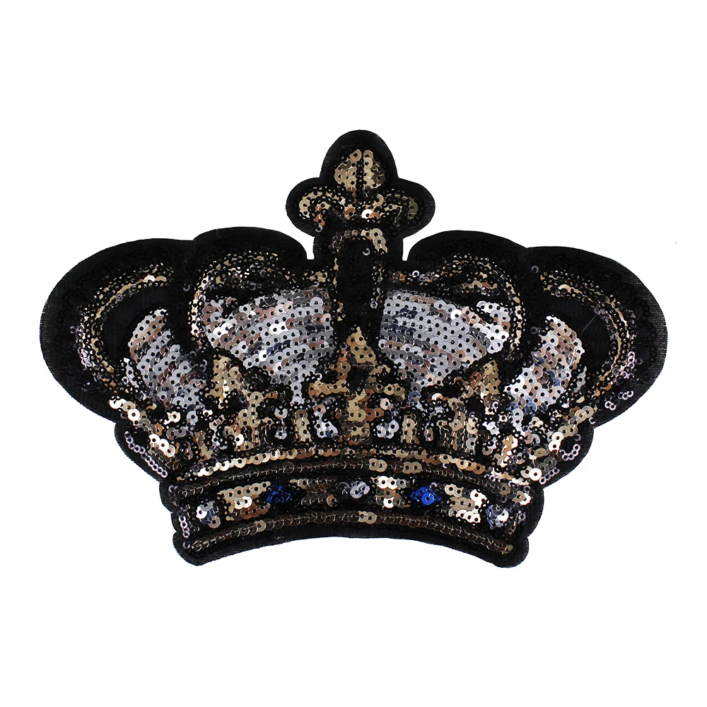 1 шт. золотые блестки флаг Лев значок вышивка аппликация блесток нашивки