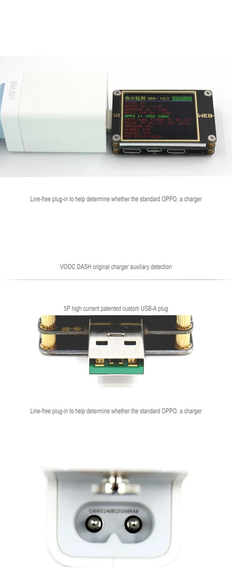 WEB-U2 измеритель тока и напряжения USB тестер QC4+ PD3.0 2,0 PPS протокол быстрой зарядки тест емкости