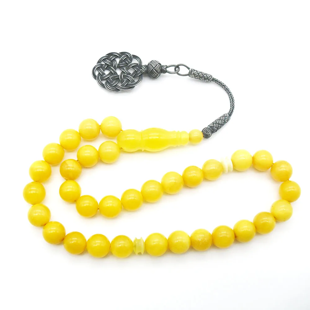Исламские 33 молитвенные бусины 9,5 мм натуральный Балтийский Янтарь TASBIH мусульманский для молитв/TA33-9.5MM-01