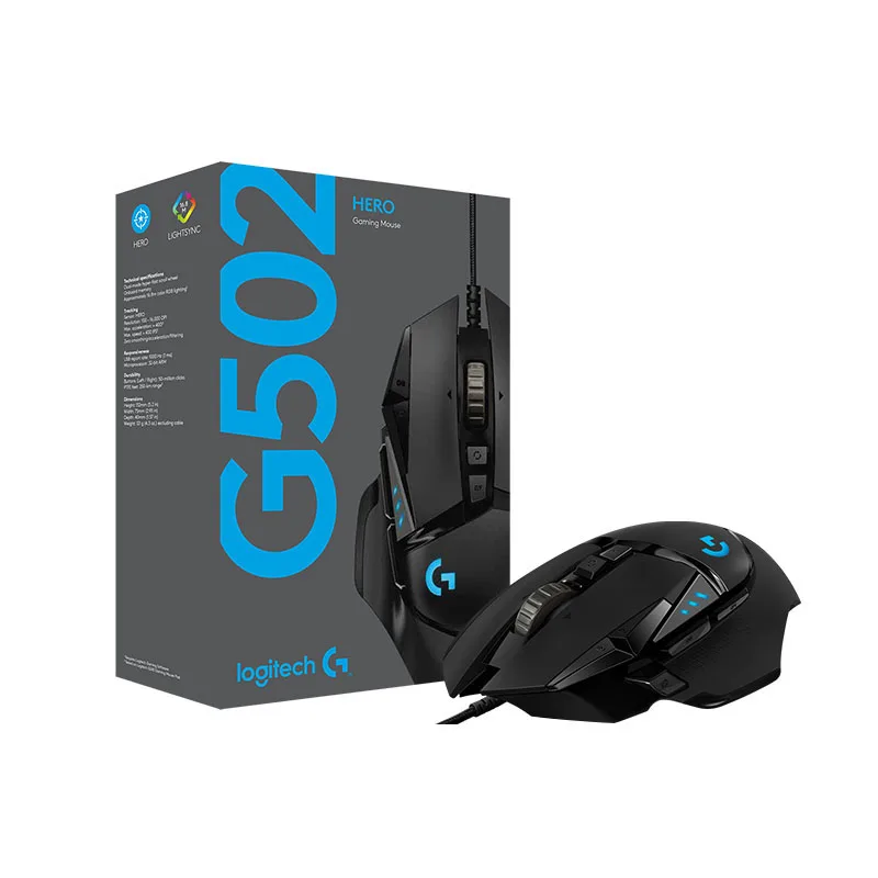 Logitech G502 HERO   Hero 16000 DPI RGB  USB   PC Overwatch PUBG DOTA Fortnite FPS Gamer