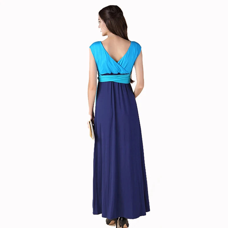 Высокое качество летнее S-3XL Tencel длиной до щиколотки платье для беременных