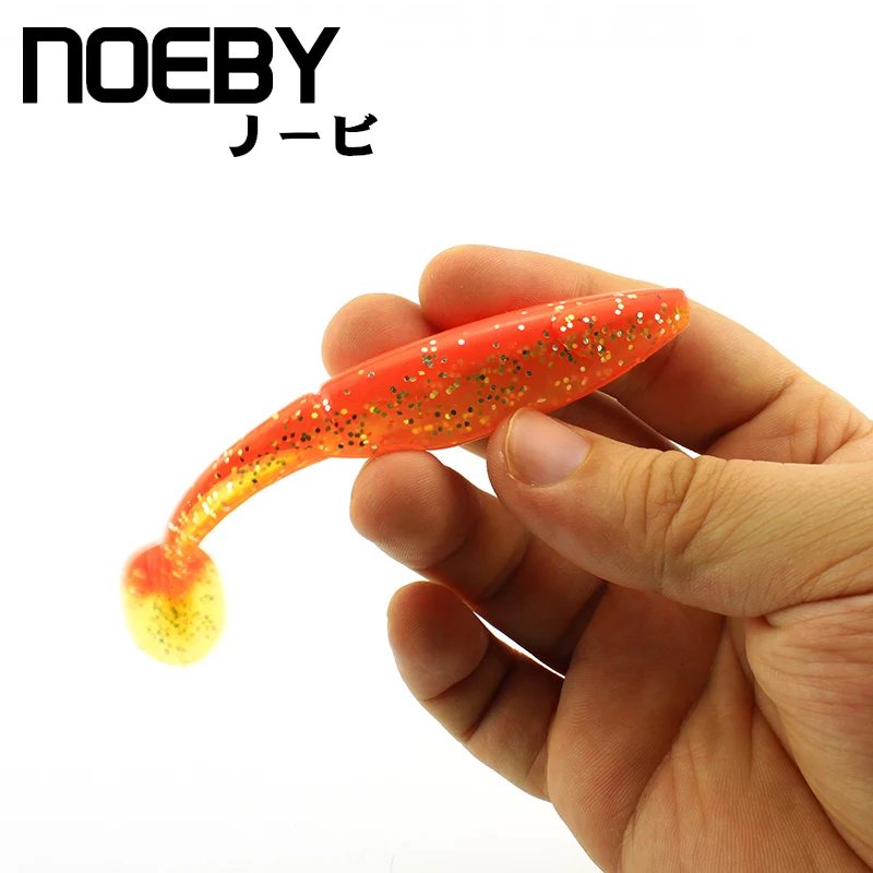 NOEBY 4 шт./лот Мягкая приманка 100 мм/9 г мягкая рыболовная ручной работы жирная