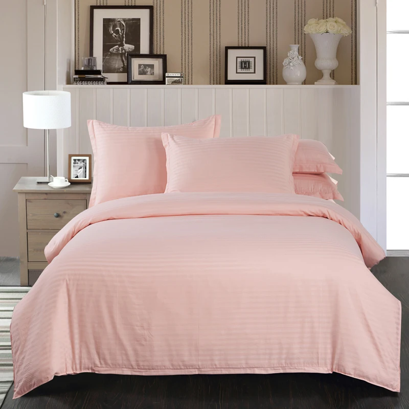 Горячее предложение хлопковое постельное белье из 100% хлопка сатин в полоску