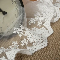 10cm snow quality simple gauze embroidered lace