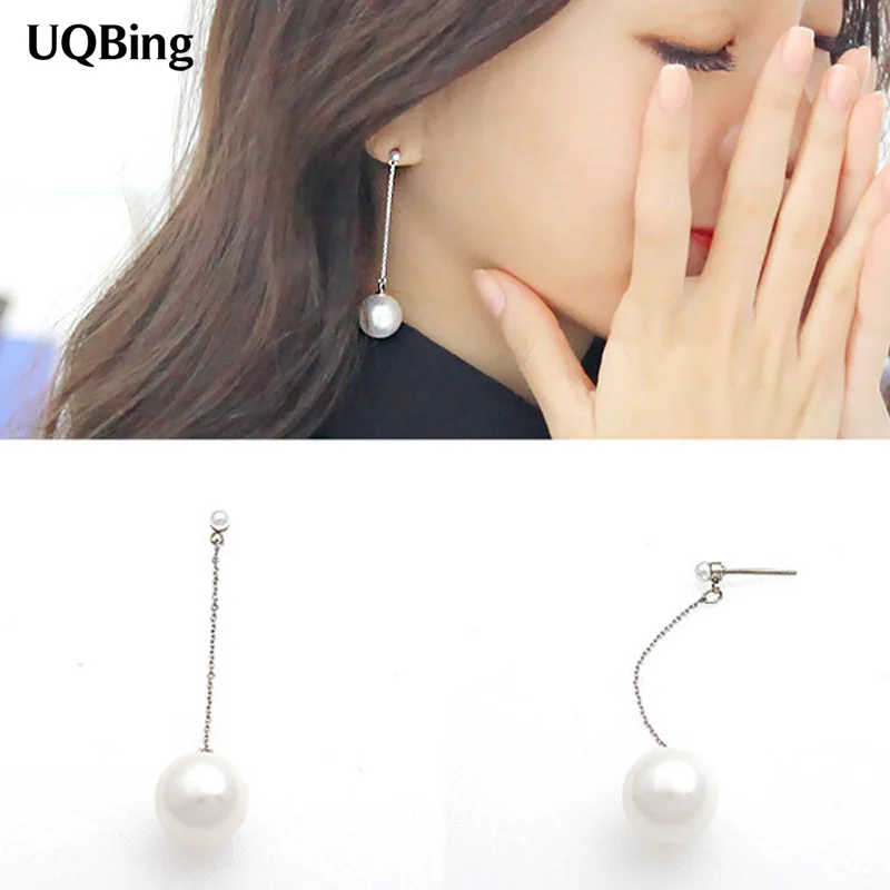 

Beautiful Fashion 925 Sterling Silver Stud Earrings Long Tassel With Pearl Earrings Jewelry Pendientes Brincos Fashion Jewelry