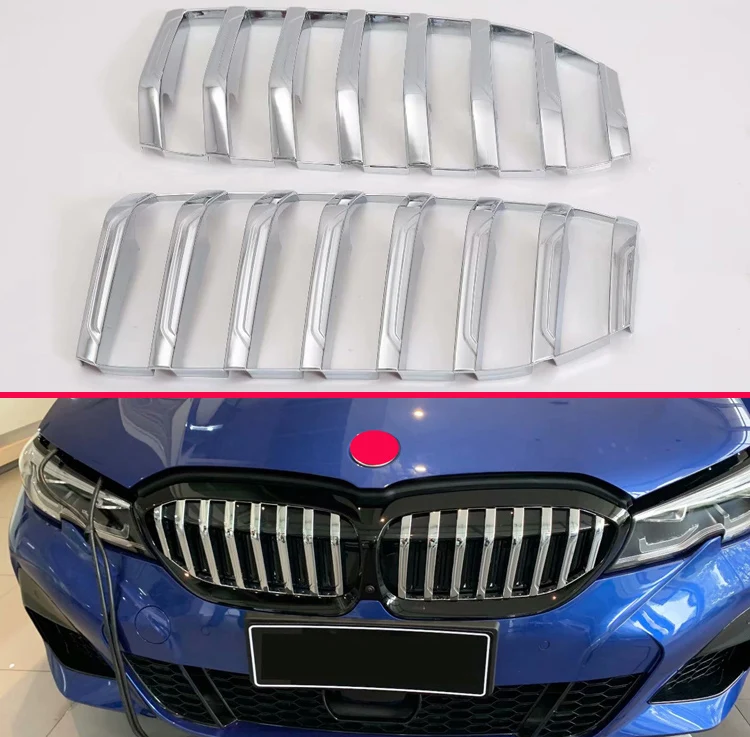 Для BMW 3 серии G20 2019 2020 ABS Хромированная передняя решетка крышки центр сетки