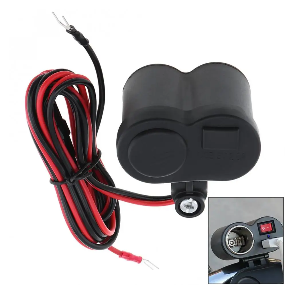Водонепроницаемое зарядное устройство для мотоциклов с USB поддержка установки