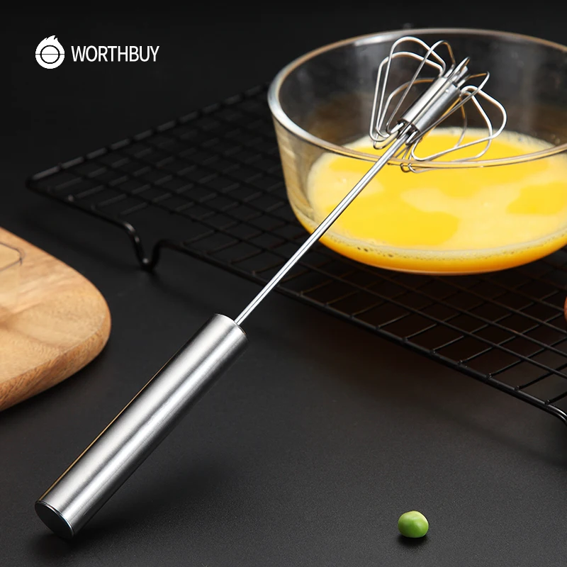 WORTHBUY Полуавтоматический взбиватель яиц венчик для из нержавеющей стали 18/8