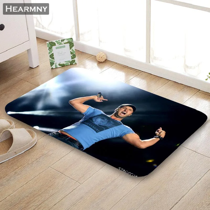 

HEARMNY New Arrival Doormat Luke Bryan Singer Home Mat Machine Made Anti Slip Carpet Living Room/Hallway Bath Mat For Kids