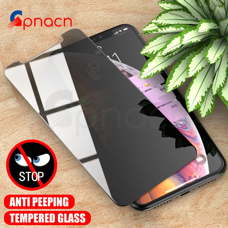 GPNACN защита конфиденциальности закаленное стекло для iPhone X XR XS MAX 5 5S SE Защитная пленка для iPhone 7 6 6S 8 Plus чехол