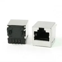 50 шт. новые разъемы RJ45 Вертикальная Розетка 8P8C Сетевая