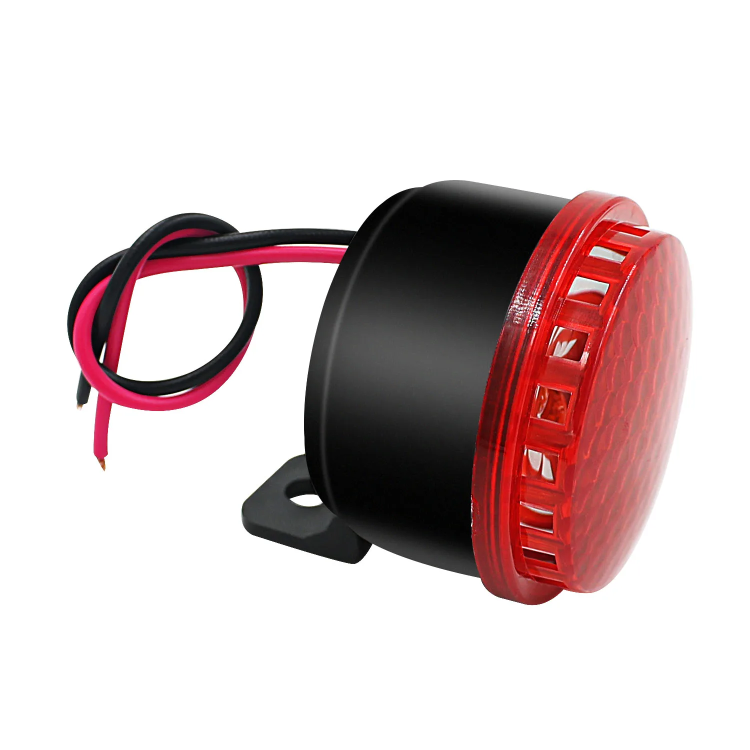 12V Car Motorcycle Six-tone Horn Truck Brake Siren Turn Warning Alarm Horn Stop Reverse Red LED Light Auto Parts Car Accessories