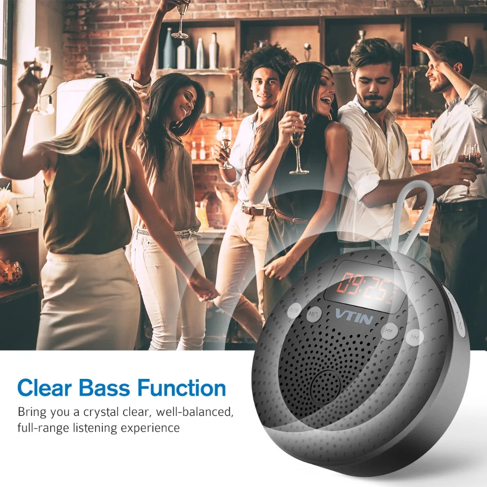 Vtin Bluetooth FM динамик глубокий бас стерео звуковая коробка портативный беспроводной