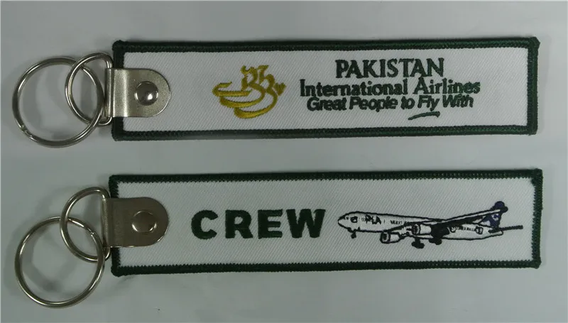 Пакистанские Международные авиалинии отличные люди летающие с экипажем вышитые