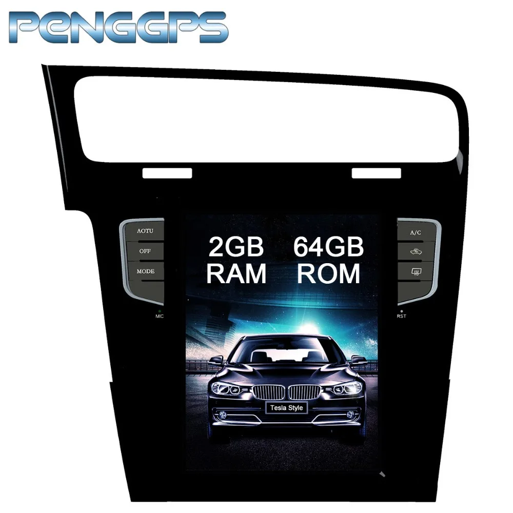Автомобильный DVD плеер 10 4 дюйма 64 ГБ Android 7 1 GPS навигация для Volkswagen VW GOLF 2013 2016 Wi Fi IPS