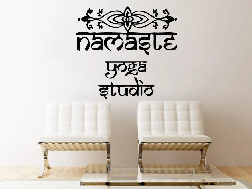 Namaste Yoga Om Стикер Стены Наклейки Home Decor Цитата Виниловые Настенной Росписи