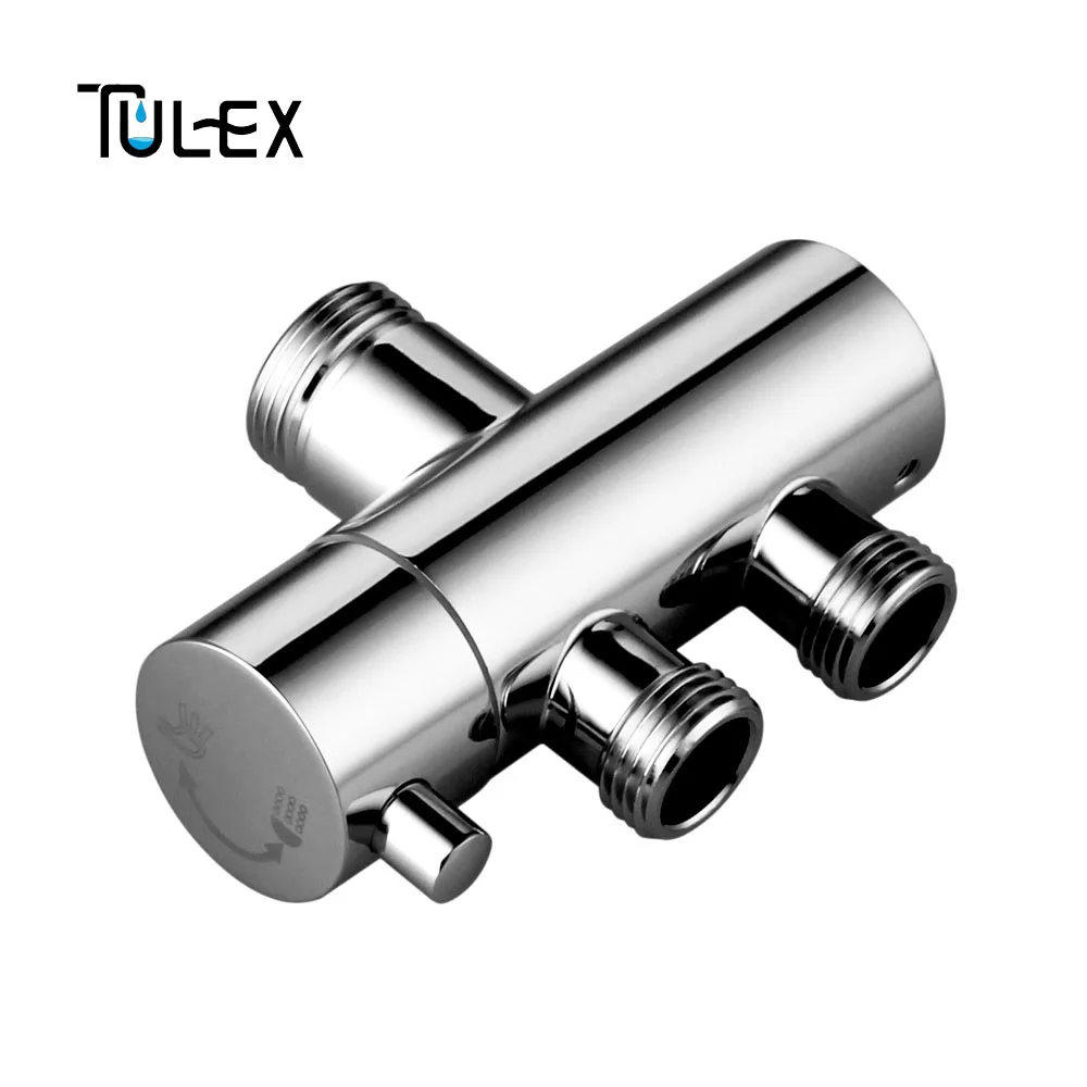 TULEX душевой кран для ванной комнаты 3 пути кронштейн 2 функции смеситель клапан для смеситель для душа латунный корпус хромированный