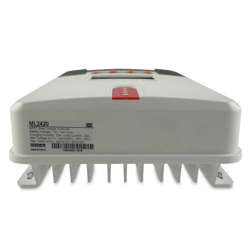 SRNE 20A/30A/40A MPPT Солнечный контроллер заряда ML2420 ML2430 ML2440 ЖК-дисплей 12 В 24 В Авто Солнечная Панель зарядное устройство регулятор