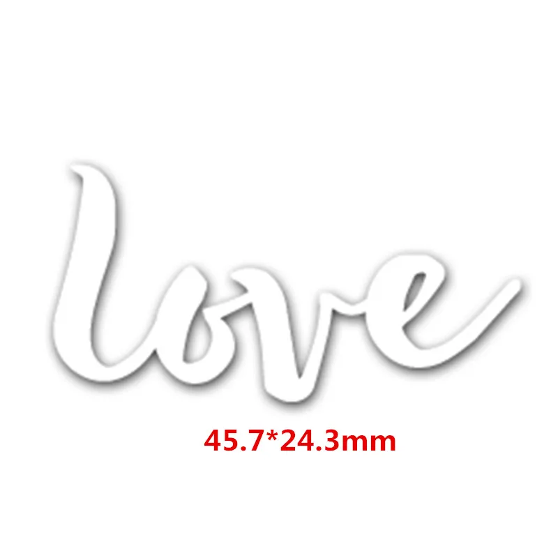 Любовь слова металлические Вырубные штампы DIY Скрапбукинг рельефные изделия