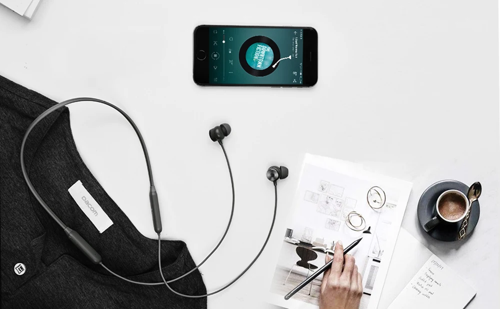 Dacom в ухо синий зуб беспроводные наушники Audifonos Bluetooth наушники активный шумоподавление Гарнитура Спорт с микрофоном