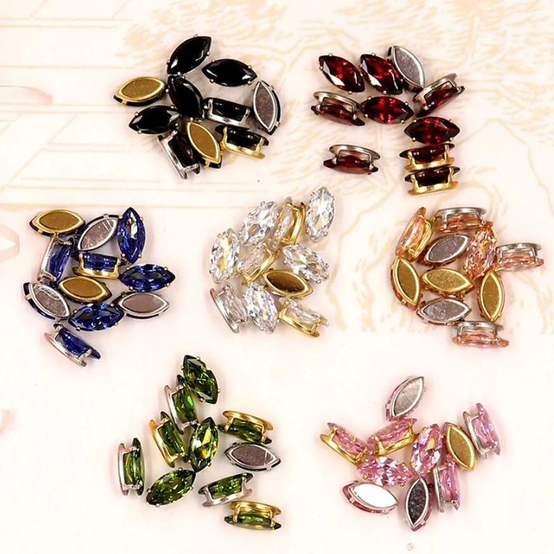 5*10 мм конские глаза Циркон коготь стразы искусственный цвет драгоценный камень