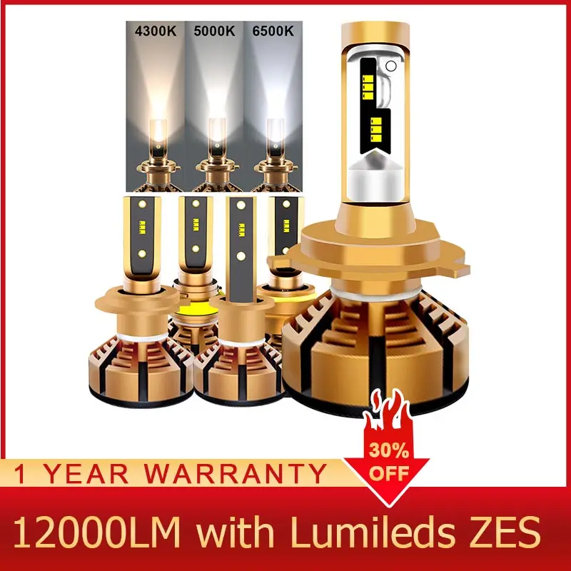 ROADOT Mini Led H7 Автомобильная фара H4 Лампа с Lumileds ZES чип H11 9005 9006 H1 светодиодная