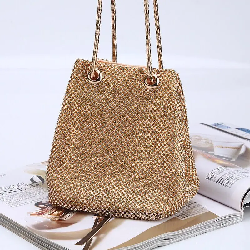 Роскошные дамские сумочки дизайнерская вечерняя сумка-мешок на плечо